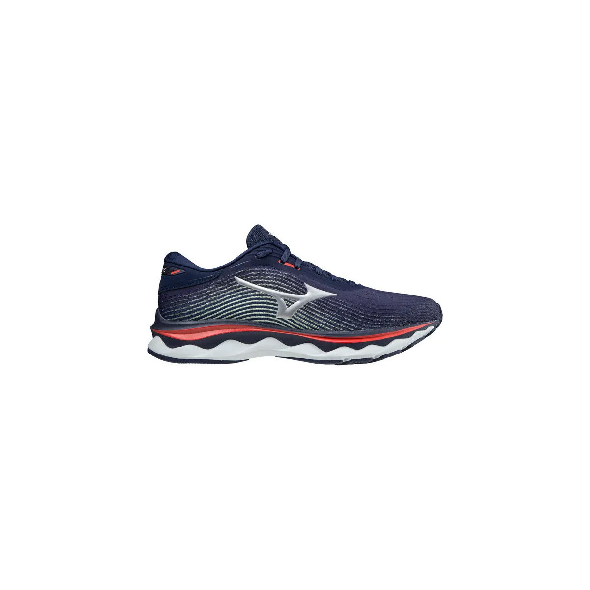 Chaussures Homme Running / trail Mizuno CHAUSSURES WAVE SKY - PEACOAT/SILVER/IGNITIONRED - 50 Multicolore