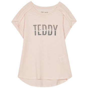Vêtements Fille T-shirts manches courtes Teddy Smith TEE-SHIRT T-TIBA JUNIOR - MISTY ROSE - 4 ans Multicolore