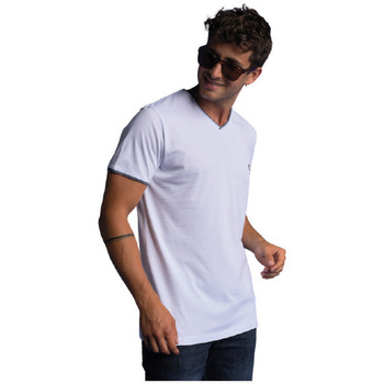 Vêtements Homme T-shirts & Polos Benson&cherry TEE-SHIRT ultimate TUJIANO COL V - Blanc - M Blanc