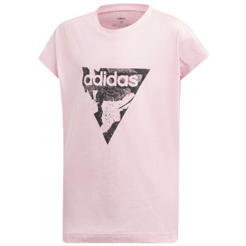 Vêtements Fille T-shirts manches courtes adidas Originals TEE SHIRT YG E AOP - TRUPNK/BLACK - 7/8 ans Noir