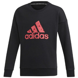 Vêtements Fille Sweats adidas Originals SWEATSHIRT YG MH BOS CREW - BLACK/REAPNK - 14/15 ans Noir