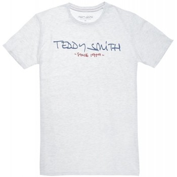 Vêtements Homme Recevez une réduction de Teddy Smith TEE SHIRT TICLASS BASIC MC - WHITE MELANGE - S Multicolore