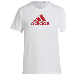 Vêtements Femme T-shirts manches courtes adidas Originals TEE SHIRT W BL T - WHITE VIVRED - M Multicolore