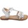 Chaussures Enfant Sandales et Nu-pieds Kickers Diamanto Cuir Pony Enfant Blanc Argent Blanc