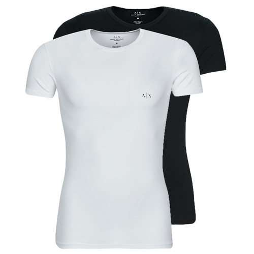 Vêtements tri-fold T-shirts manches courtes large Armani Exchange 956005-CC282 Noir / Blanc