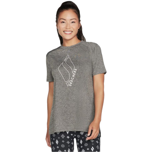 Vêtements Femme T-shirts manches courtes Skechers Diamond Blissful Tee Gris