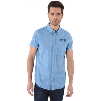 Vêtements Homme Chemises manches courtes Kaporal Chemise Homme Manches Courtes Drake Cobalt Bleu