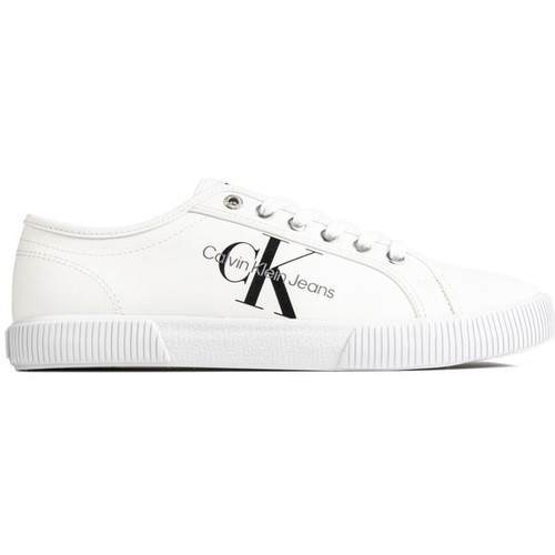 Chaussures Homme Baskets Sleeve Calvin Klein Jeans Recycled Canvas Tennis Blanc