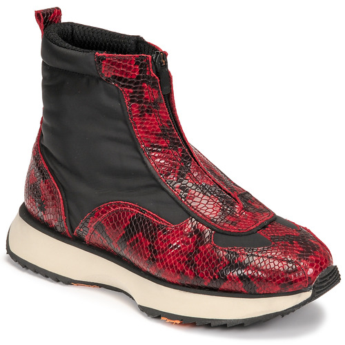 Chaussures Femme Monochrome Boots Art TURIN Rouge / Noir