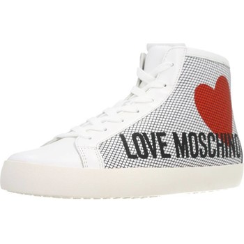 Chaussures Femme Baskets montantes Love Moschino SNEAKERD.CASSE25 Blanc
