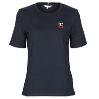 Vêtements Femme T-shirts manches courtes Tommy Hilfiger REG MONOGRAM EMB C-NK SS Marine