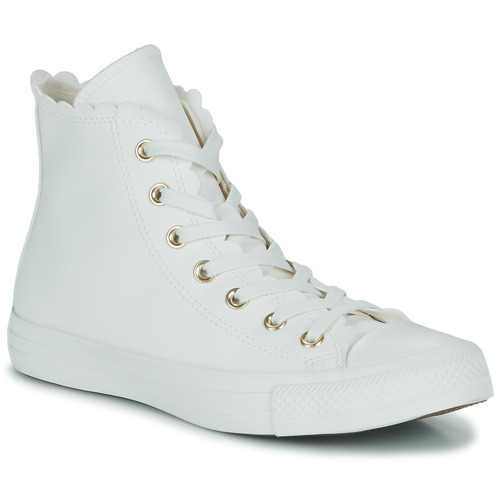 Converse Chuck Taylor All Star Mono White Blanc - Livraison Gratuite |  Spartoo ! - Chaussures Basket montante Femme 76,00 €