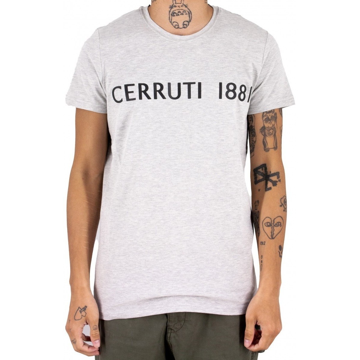 Vêtements Homme T-shirts Mens manches courtes Cerruti 1881 Dia Gris
