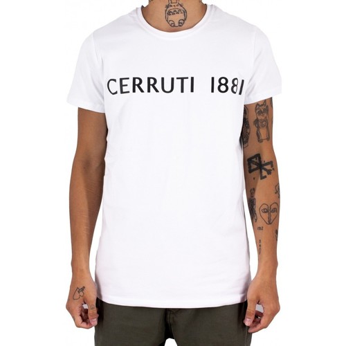 Vêtements Homme T-shirts dress manches courtes Cerruti 1881 Dia Blanc