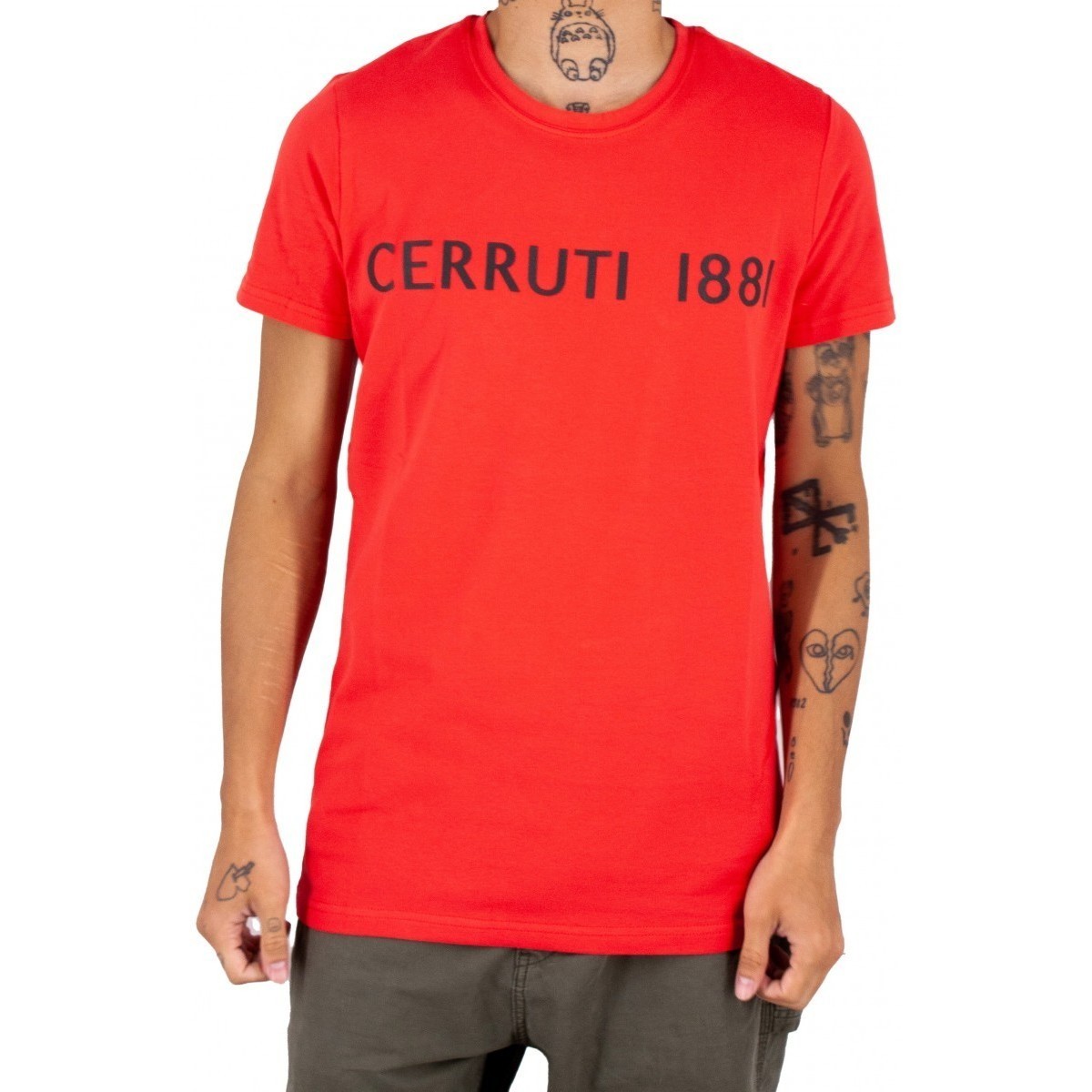 Vêtements Homme T-shirts manches courtes Cerruti 1881 Dia Rouge