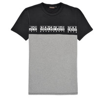 Vêtements Garçon T-shirts manches courtes Napapijri S-STAVKI Noir / Gris