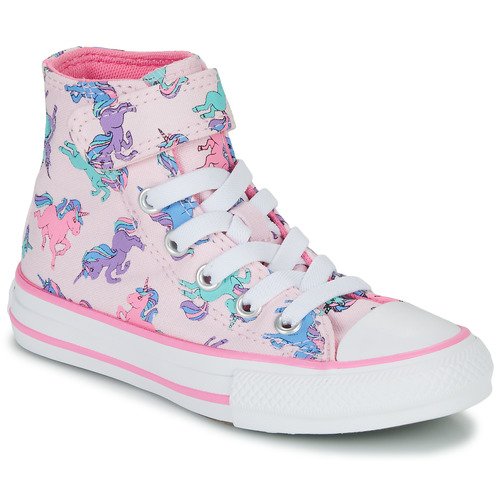 Chaussures Fille Baskets montantes Low Converse Chuck Taylor All Star 1V Unicorns Hi Rose / Multicolore