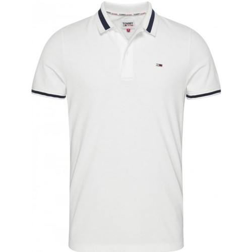 Vêtements Homme T-shirts & Polos Tommy Jeans Polo Homme  Ref 56080 YBR Blanc Blanc