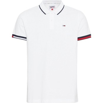 Vêtements Homme T-shirts & Polos Tommy Jeans Polo Homme  Ref 56081 YBR Blanc Blanc