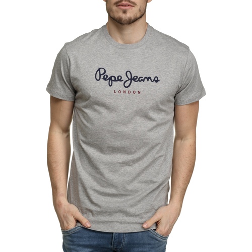 Vêtements Homme T-shirts manches courtes Pepe Worry jeans Tee Shirt manches courtes Gris