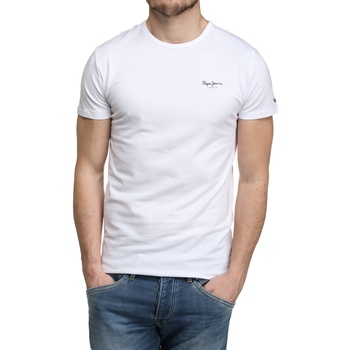 Vêtements Homme T-shirts manches courtes Pepe Leggings jeans Tee Shirt manches courtes Blanc