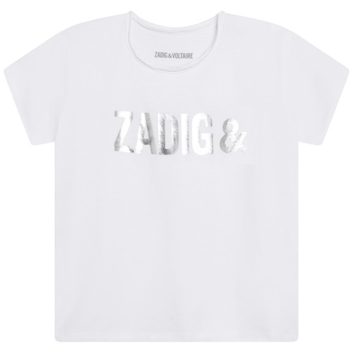 Vêtements Fille T-shirts Mixzer manches courtes Zadig & Voltaire X15370-10B Blanc