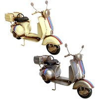 Train De Charbon Statuettes et figurines Signes Grimalt Vintage Scooter Motorcycle 2 Unités Blanco