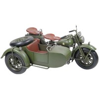 Train De Charbon Statuettes et figurines Signes Grimalt Motorcycle Sidecar Militaire Verde