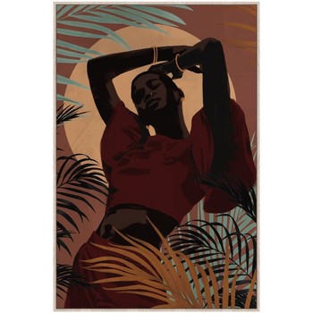 Maison & Déco Tableaux / toiles Signes Grimalt Image Africaine Marron