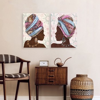 Signes Grimalt Femme Africaine Peinture 2 Unités Marron