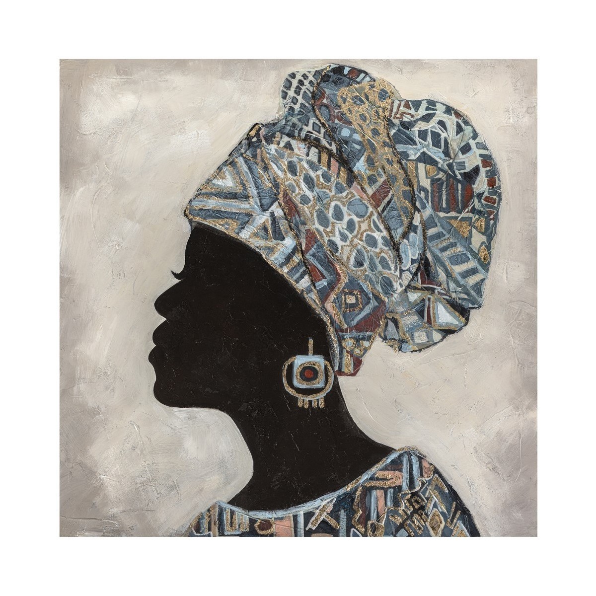 Maison & Déco Tableaux / toiles Signes Grimalt Peinture Femme Africaine Noir