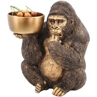 Maison & Déco Statuettes et figurines Signes Grimalt Figure Orangutan Avec Plat Doré