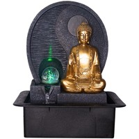 Maison & Déco Statuettes et figurines Signes Grimalt Fontaine De Bouddha Avec Lumière Doré