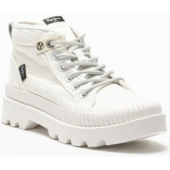 Chaussures Femme Baskets mode Pepe jeans ASCOT LOGO blanc Blanc