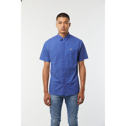 Vêtements Homme Chemises manches amp Lee Cooper Chemise DOCE Encre Bleu