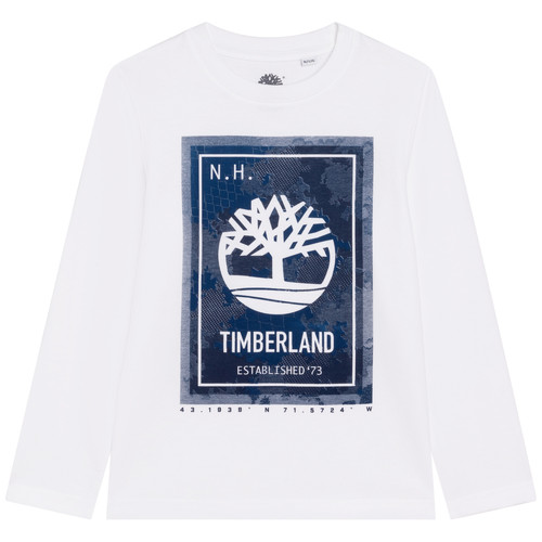 Vêtements Garçon T-shirts spezials longues Timberland T25T39-10B Blanc