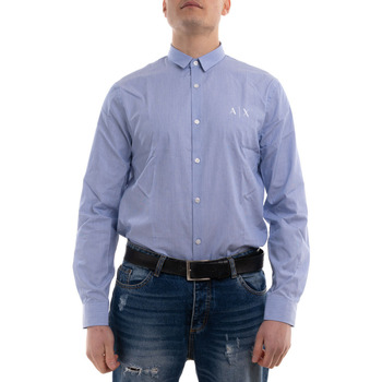 Vêtements Homme Chemises manches longues EAX 3LZC37ZNTUZ Bleu