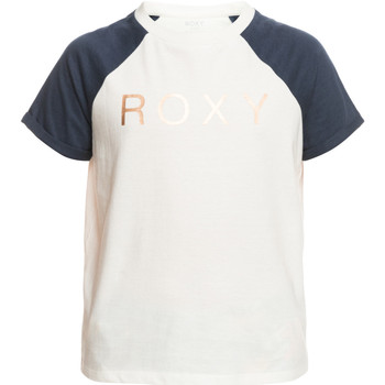 Vêtements Fille T-shirts manches courtes Roxy Aries logo-print T-shirt Orange Blanc