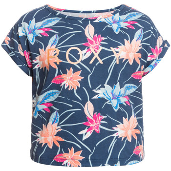 Vêtements Fille T-shirts manches courtes Roxy Twinkle Song bleu - mood indigo rg floral flow