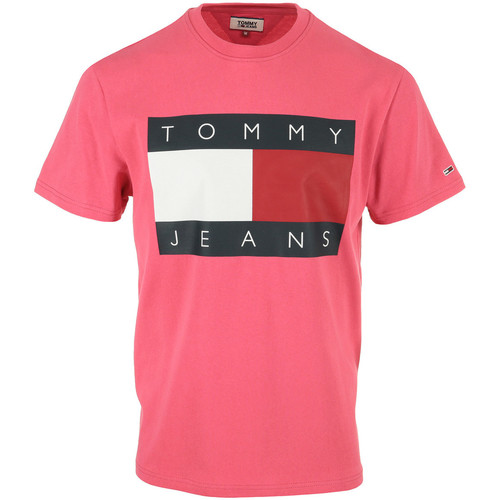 Tommy Hilfiger Tommy Flag Tee Rose - Vêtements T-shirts manches courtes  Homme 29,99 €