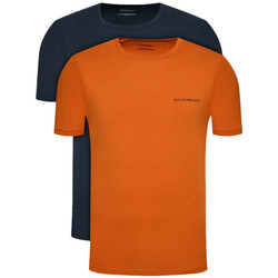 Vêtements Homme T-shirts & Polos Giorgio Armani printed textured zip-up lightweight jacket Pack de 2 Bleu Et Orange