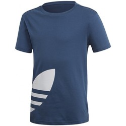 Vêtements Garçon T-shirts manches courtes adidas Originals Big Trefoil Tee Bleu