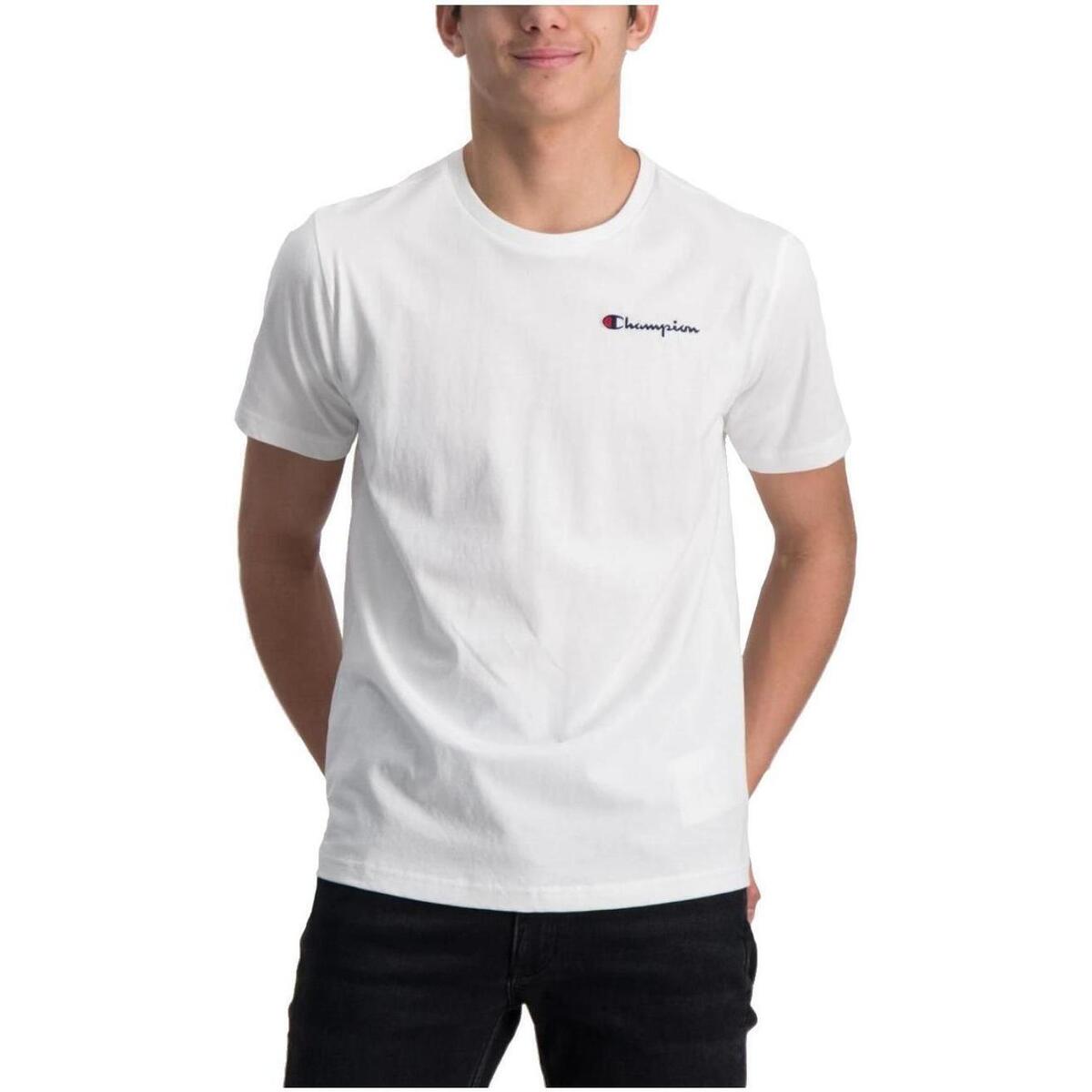 Vêtements Garçon T-shirts patch manches courtes Champion  Blanc