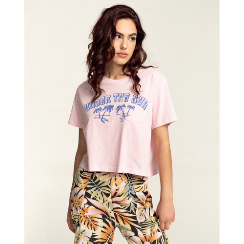 Vêtements Femme T-shirts manches courtes Billabong Arthur & Aston rose -  lady