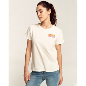 Vêtements Femme T-shirts manches courtes Billabong Take Your Time blanc - salt crystal