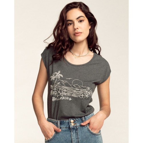 Vêtements Femme T-shirts manches courtes Billabong Secret Island noir - off
