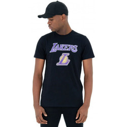 Vêtements T-shirts manches courtes New-Era Tee shirt Lakers noir  11530752 Noir