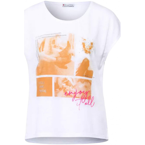 Vêtements Femme T-shirts manches Split Street One 132721VTPE22 Blanc