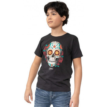 Vêtements Enfant T-shirts & Polos Deeluxe Tee shirt junior  CALAVERA NOIR Noir