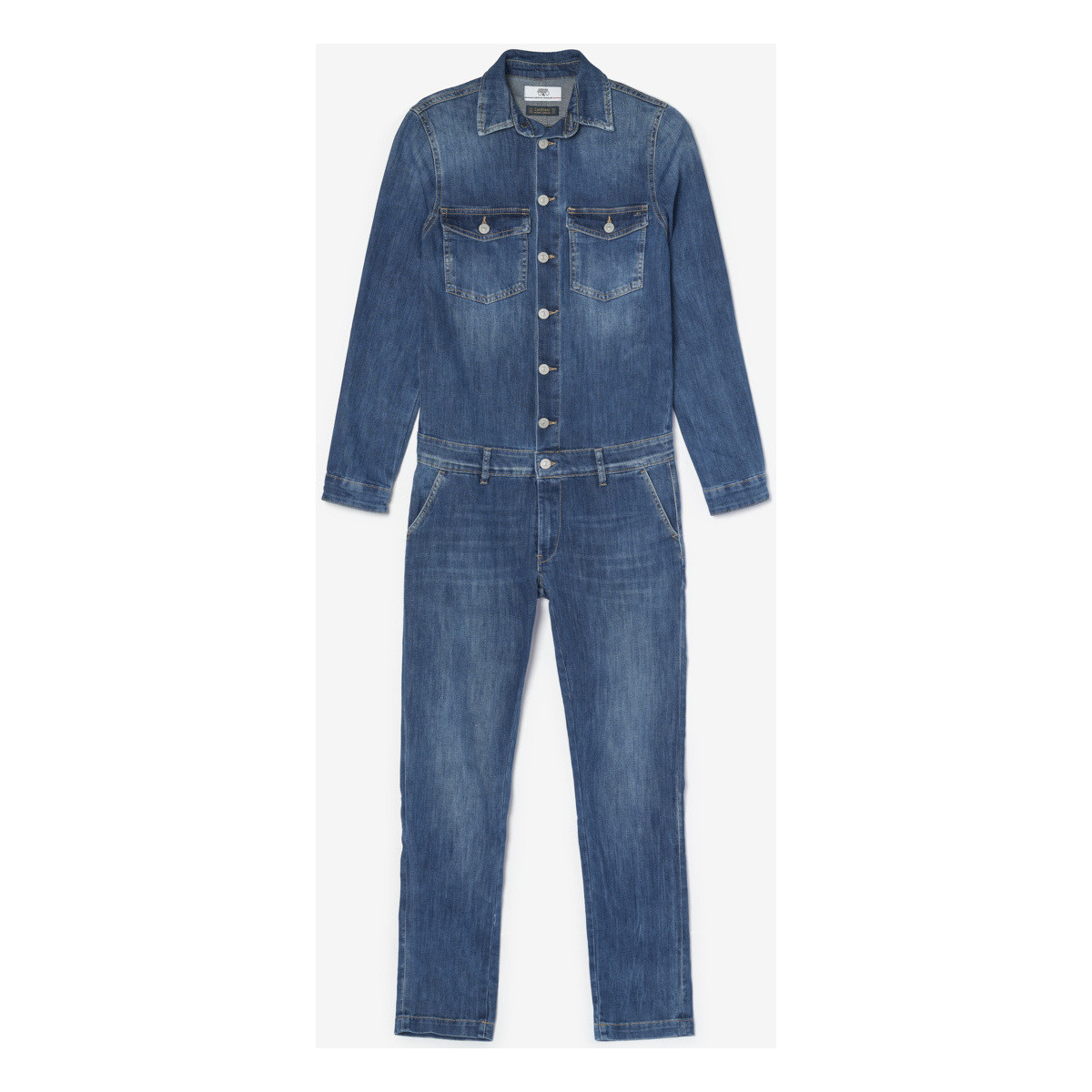 Vêtements Femme Combinaisons / Salopettes Le Temps des Cerises Combinaison en jeans sena bleue Bleu